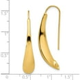 thumbnail image 4 of 14K Yellow Gold Jbsp's Polished Threader Earrings (34.85 X 6.72) Made In Italy le2194, 4 of 5