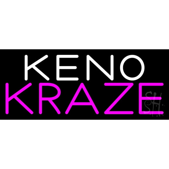 Keno Kraze 3 LED Neon Sign 10 x 24 - inches, Black Square Cut Acrylic Backing, with Dimmer - Bright and Premium built indoor LED Neon Sign for wall décor, arcarde, and storefront.