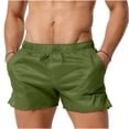 thumbnail image 1 of Kakii Mens Swim Trunks Elastic Waist Summer Beach Shorts Low Waist Bathing Suit Swimwear with Pockets, 1 of 6