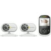Motorola MBP25-2 Wireless Video Baby Monitor LCD Color Screen and Two Cameras, 2.4 Inch