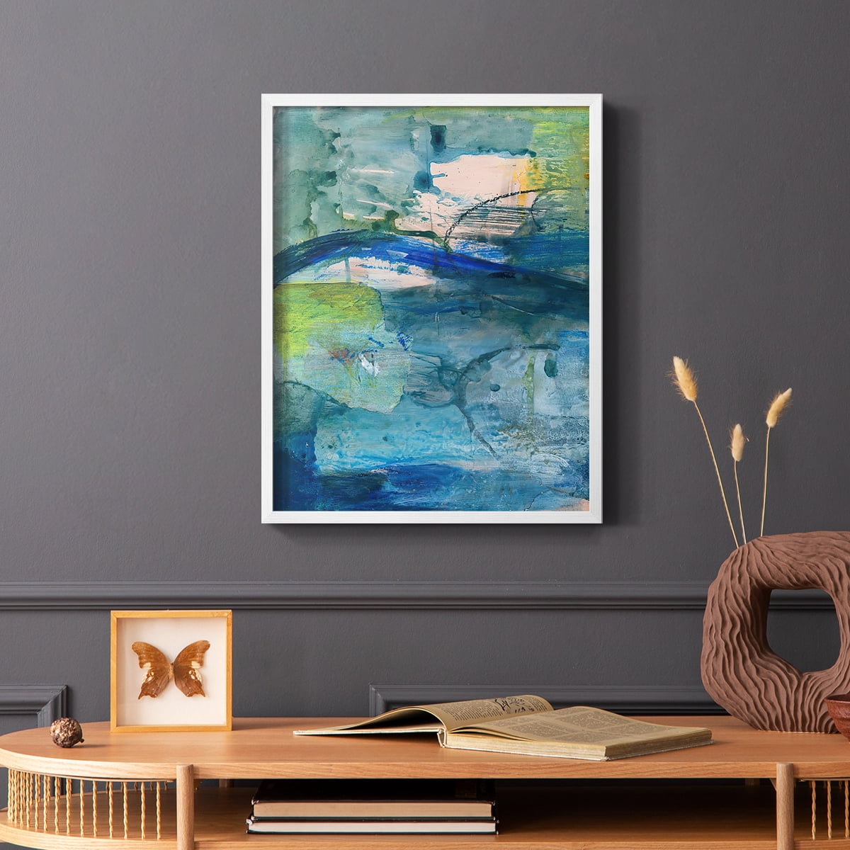 Spring Winds VIII in White Solid Wood 8 x 10 Framed Print