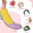 thumbnail image 2 of TOBBI 6 in 1 Toddler Slider Kid Climber and ABS Swing Set W/ Basketball and Football Stand, 2 of 10