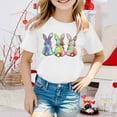 thumbnail image 2 of Xuewenshw Hauts d'Été pour Enfants Manches Pétales Col Rond Décontracté T-Shirts Unis Graphiques pour Tout-Petits, 2 of 4
