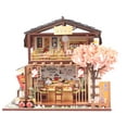 thumbnail image 4 of Modelo de tienda de Sushi DIY, creatividad de madera, molde de montaje LED japonés, juguetes para adolescentes y adultos, 4 of 5