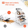 thumbnail image 2 of Annvchi Cosmetic Organizer with 3 Drawers Skincare Organizer Suitable for Dressing Tablebathroom Counter and Dressing Table（White）, 2 of 8