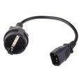 thumbnail image 1 of 220V Green Varón del IEC 320 C14 al cable de extensión femenino europeo Cee7, 1 of 1