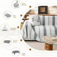 thumbnail image 5 of TOPCHANCES Sofa Slipcovers, Couch Throws Blanket for 2 3 Seats Sofa, Sectional Couch Covers for L Shaped Couch (71"x 118", Gray), 5 of 11
