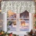 thumbnail image 2 of Tie Up Valance Farmhouse Sage Green Valances for Windows Vintage Flower Leaf Botanical Balloon Shade Valance Window Treatment Short Curtain Valances for Living Room Kitchen Bedroom Bathroom 42"x12", 2 of 8