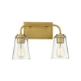 thumbnail image 4 of Trade Winds Lighting 2-Light Bathroom Vanity Light In Natural Brass, 4 of 6