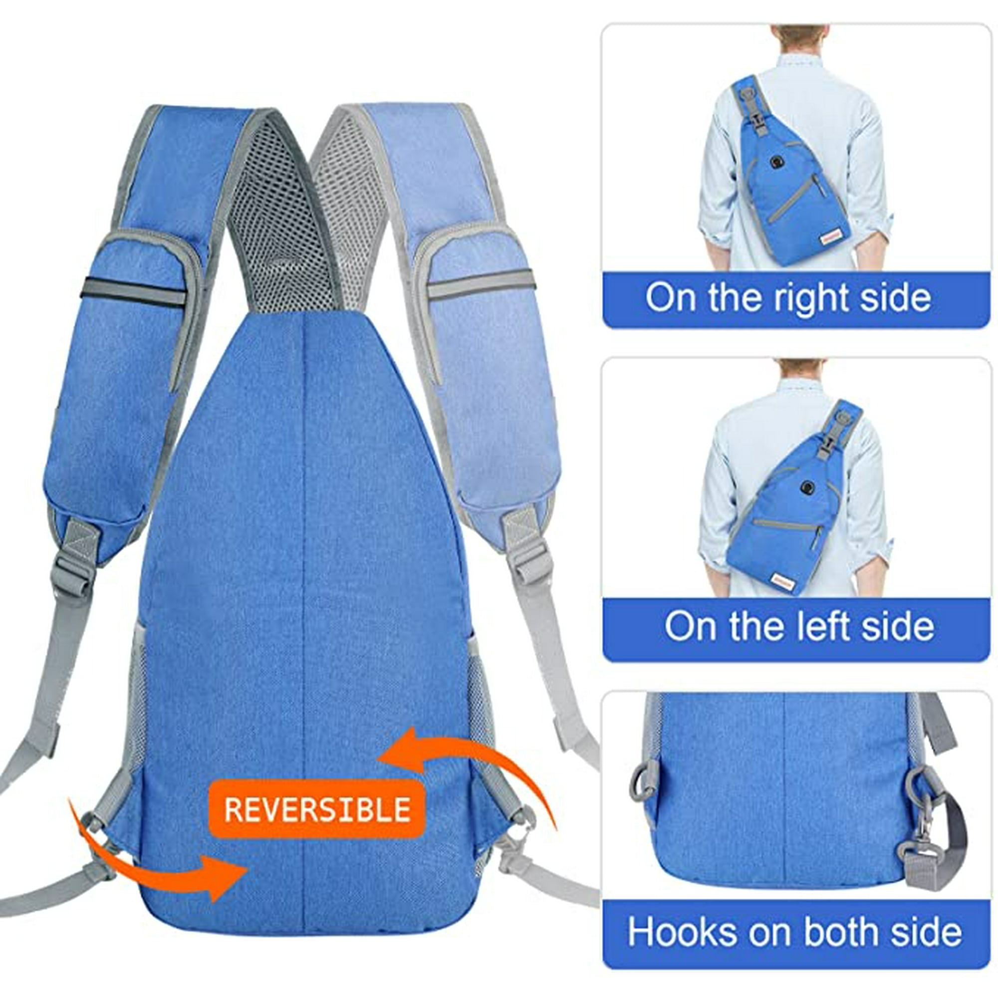 Left shoulder sling backpack deals