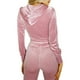 thumbnail image 3 of Lucakuins Mujeres Zip Up Hoodie Casual Color sólido Terciopelo Manga larga Sudadera / Pantalones de chándal con cordón con bolsillos Lucakuins  moda, 3 of 4