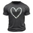 thumbnail image 4 of PNTUTB Men's Short Sleeve Crew Neck Fashion Valentine's Day Themed Prints Casual Loose Comfortable T-shirt, 4 of 5
