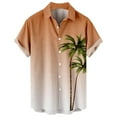 thumbnail image 1 of Camisas Para Hombre Manga Larga Camisa de manga corta con estampado digital 3d de ocio de tendencia de moda de playa de turismo de vacaciones de verano para hombres (Orange, L), 1 of 4