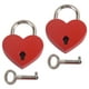 thumbnail image 2 of 2 juegos de mini candados con forma de corazón, candados de amor, candados pequeños con llave, candado de amor para puente, 2 of 6
