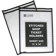 Shop Ticket Holders, Stitched, Both Sides Clear, 75 Sheets, 11 X 14, 25/box | Bundle of 5 Boxes