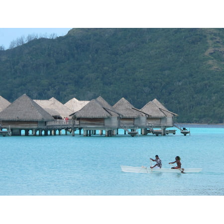 LAMINATED POSTER Tourism Beach Bora Bora Travel Vacation Huts Poster Print 24 x (Best Month To Travel To Bora Bora)