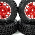 thumbnail image 2 of Llantas de Plástico Bewildely para Coche Teledirigido Axial SCX24 Crawler RC 1/24 Rojo, 2 of 6
