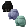 thumbnail image 2 of 3pz Shorts Licra Deportivo Mujer Sexy Short Yoga Gym Correr, 2 of 8