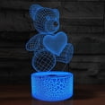 thumbnail image 6 of YSTIAN Teddy Bear Night Light,16 Colors Remote Control & Smart Touch Dimmable 3D Illusion Bedside Lamp,Bedroom Decoration Birthday Christmas Toy Gift for Kids Boys Girls Friends, 6 of 7