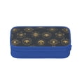 thumbnail image 2 of TEQUAN Large Capacity Pencil Case, Gold Evil Talisman Eyes Pattern Pencil Pouch 2 Compartments Pencil Bag (Blue), 2 of 7