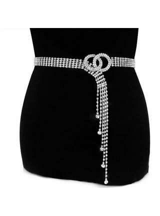 Travelwant Fashion Womens Silver Gold Metal Waist Chain Belt Thick for  Jeans Skirts Pants Dresses Girls