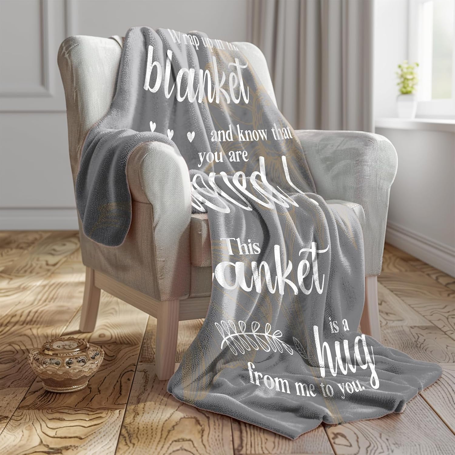 Get Well Soon Gifts, Hug Blanket, Inspirational Gifts for Her Him, Cancer Care Gifts for Women or Men, Encouragement Healing/After Surgery/Thinking of You Gifts