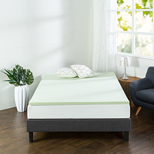Zinus AZ GTFT 150T 1.5 Inch Green Tea Memory Foam Mattress Topper