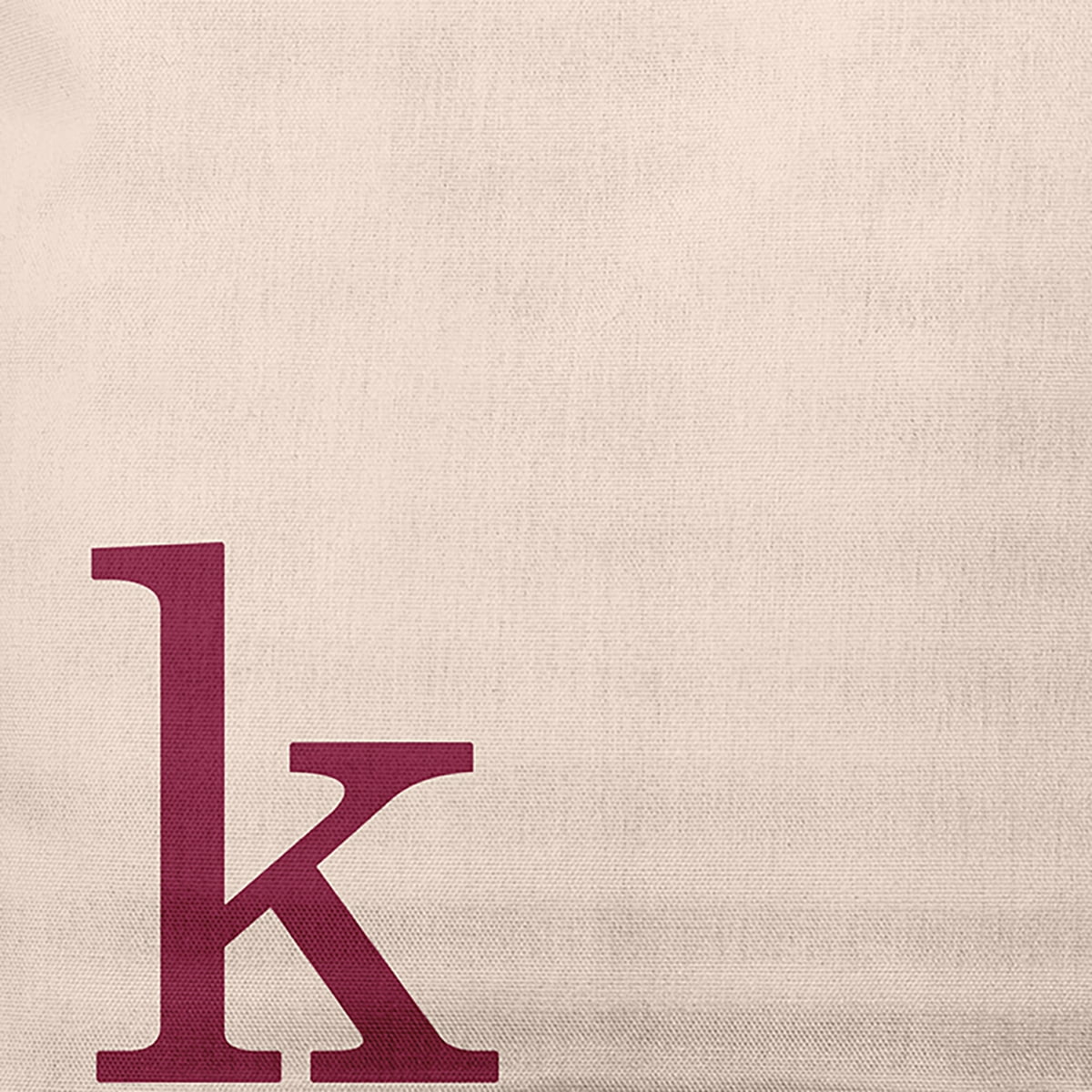 Simply Daisy 16" x 16" Modern Monogram Indoor/Outdoor Polyester Throw Pillow, Cranberry