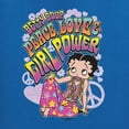 thumbnail image 5 of Wild Bobby Betty Boop Peace, Love and Girl Power Betty Boop Women’s Standard V-Neck Tee, Royal, Medium, 5 of 5