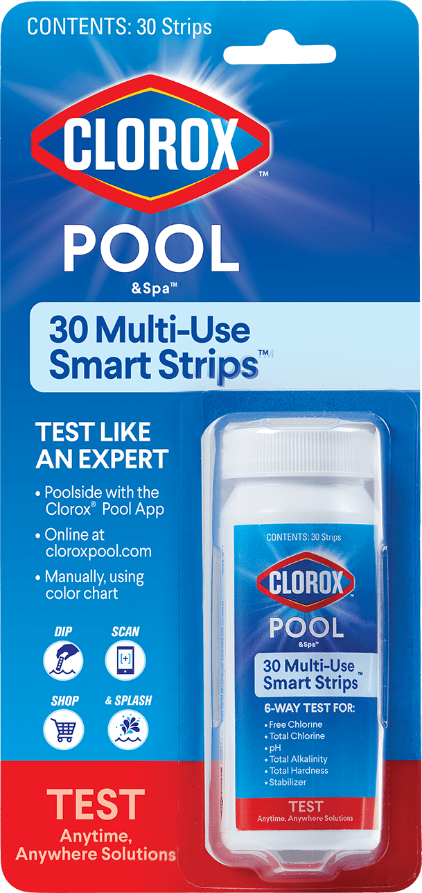 Clorox Pool&Spa Multi-Use SmartStrips for Swimming Pool Water Testing, 30 Ct