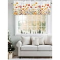 thumbnail image 5 of Flowers Curtain Valances for Windows, Vintage Orange Yellow Wildflower Garden Floral Kitchen Valance Window Treatment, Light Filtering Block Curtains for Bathroom/Bedroom/Living Room 42'' x 18'', 5 of 9