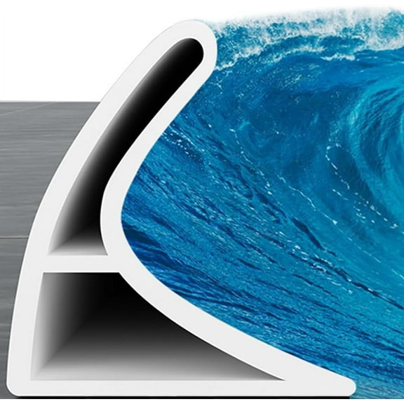 39 In Collapsible Shower Threshold Water Dam, Self Adhesive Shower Edge Water Barrier Stopper, Shower Water Blocker Retention System, Dry and Wet Separation for Bathroom Kitchen Countertop Sink