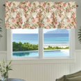 thumbnail image 3 of Pink Rose Fall Farmhouse Short Window Curtain Valances, Thanksgiving Vintage Pastoral Floral Rod Pocket Kitchen Valances for Living Room Bedroom Bathroom Cafe 54" x 18", 3 of 8