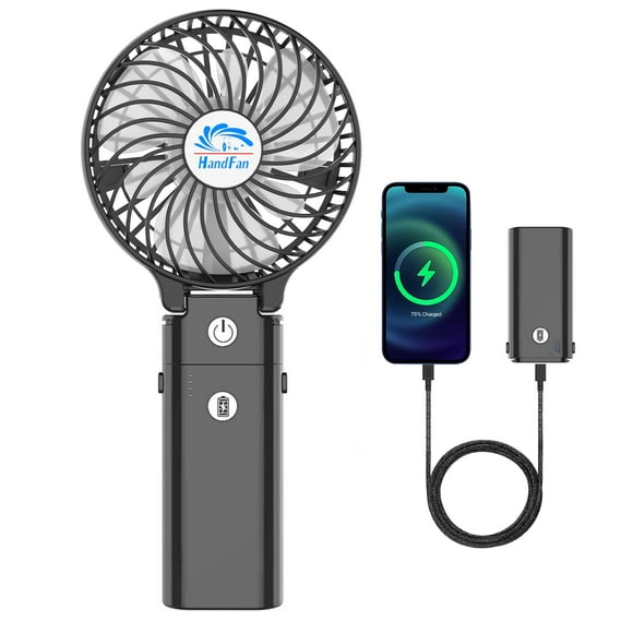 Ventilador de mano HandFan 5200 mAh recargable con mango desmontable