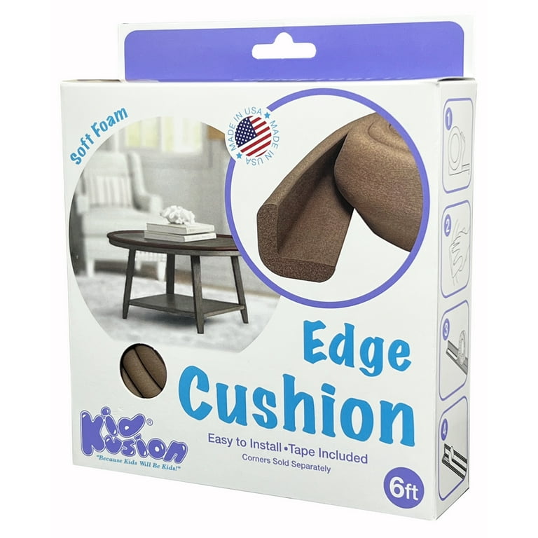 KidKusion Baby Proofing Foam Rubber Edge Cushion, Edge Protector for  Tables, Furniture and more, 6 Ft, 1 CT