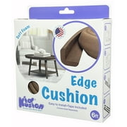 KidKusion Foam Rubber Edge Guard for Table, Desk, Cabinet, 6 ft, 1 CT, Brown, Toddler