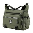 thumbnail image 3 of Bolso de hombro para hombre, bolso bandolera con correa de hombro ajustable, moda Verde, 3 of 9