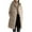 Khaki, variant on Busydd Women Puffer Vest Solid Color Hooded Womens Down Vest Winter Warm Sleeveless Puffy Vest Casual Button Zipper Long Vest for Women with Pockets S