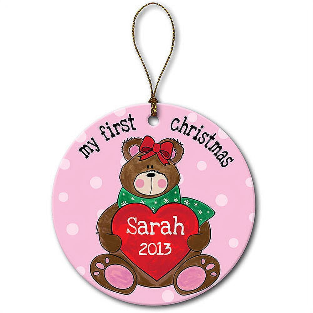 Girl's First Christmas Personalized Ornament