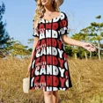 thumbnail image 4 of Vestido de manga corta Trombs 76, vestido de verano para mujer, atuendo festivo, vestido de noche de lujo para mujer, 4 of 7