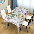 thumbnail image 7 of GZHJMY Herb Wild Flower Tablecloth, Rectangle Waterproof Washable Polyester Table Cover for Picnic Dinner Holiday Party Decor, 54 x 54 Inch, 7 of 7