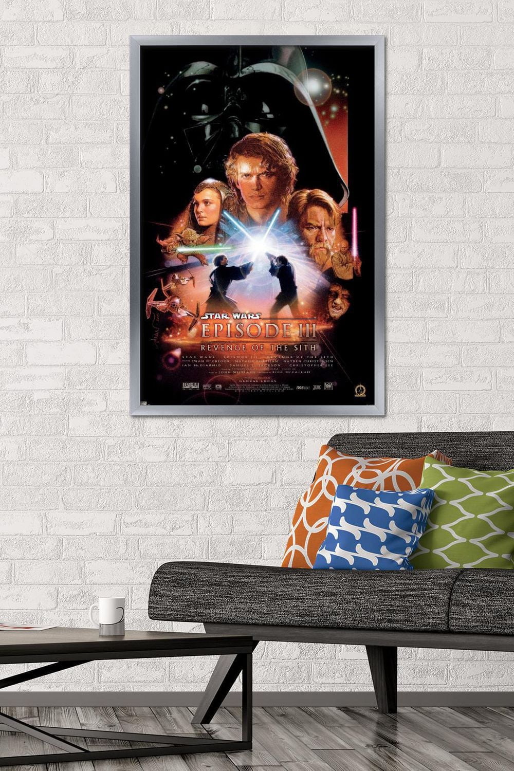 24X36 Star Wars: Revenge of the Sith - One Sheet Wall Poster, 24" x 36" Framed