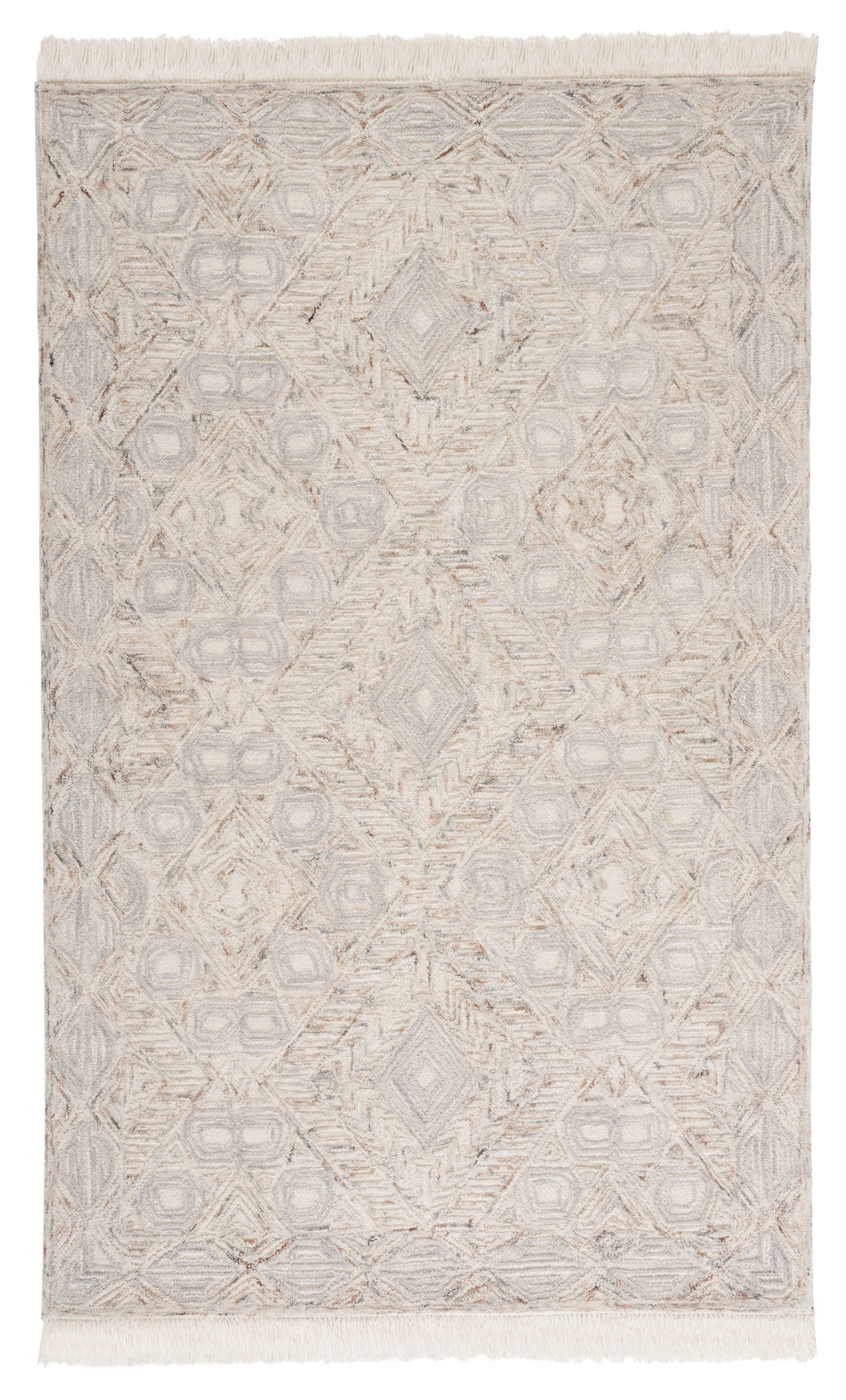 Safavieh Ikat Hedley Geometric Area Rug, Ivory/Gray, 5' x 8'