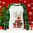 thumbnail image 4 of Levmjia Christmas Sweater for Women Crewneck Sweatshirt Women's Christmas Trendy Printed Round Neck Long Sleeved Top Loose Fitting Sweater, 4 of 6