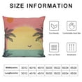 thumbnail image 6 of Nawypu Vintage Sun Throw Pillow Covers Set of 2 Sunset Palm Tree Leaves sea Birds Cartoon Kids Girly Pink Blue Zipper Washable Living Room Bedroom Dorm Couch Sofa Cozy Pillowcases 2pcs, 6 of 6