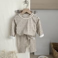 thumbnail image 2 of masbird Toddler Baby Boy Girl Pajamas Set Kids Sleepwear 2 Pcs Pjs Long Sleeve Top and Pants Jammies Sets Fall Winter 6-12 Months 12-24 Months 2t 3t 4t 5t 6t 7t 8t 9t(Coffee,3-4 Y), 2 of 4