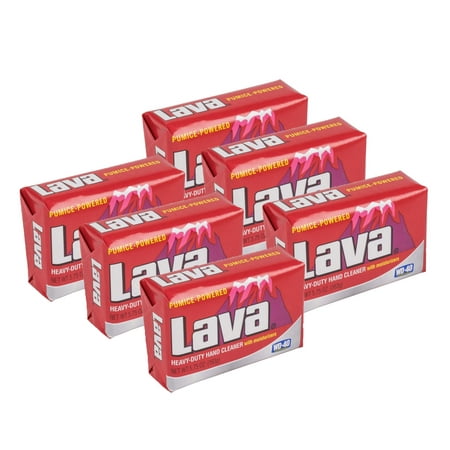 Lava 10185 Pumice Hand Cleaning and Moisturizing Bar Soap 5.75 Ounces (6
