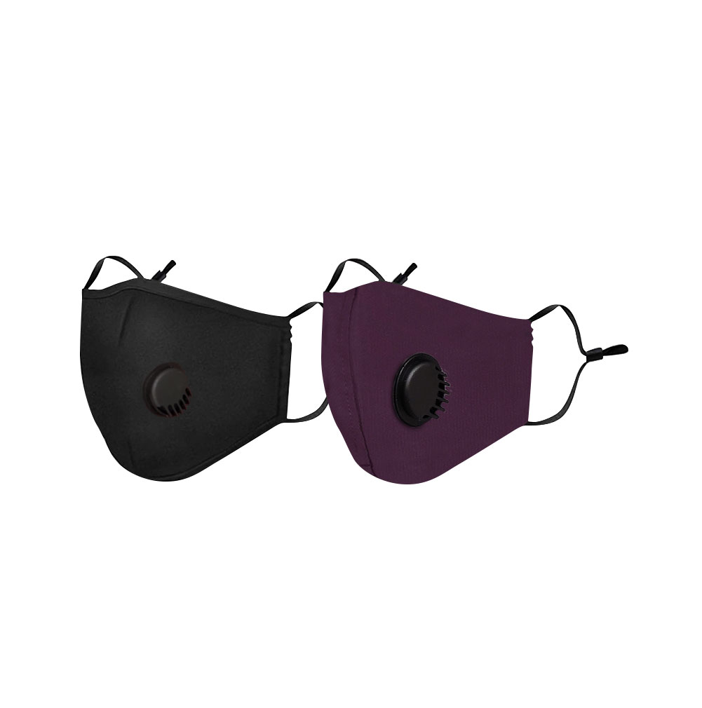 Cloth Face Mask Cotton Adjustable Ear Loops With Vent Reuseable