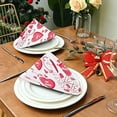 thumbnail image 3 of Dreamtimes Valentine's Day Love Heart Cloth Napkins Set of 4, Oversized Washable Reusable Polyester Dinner Table Napkins for Family, Restaurant, Party Decor, 20"x 20", 3 of 7