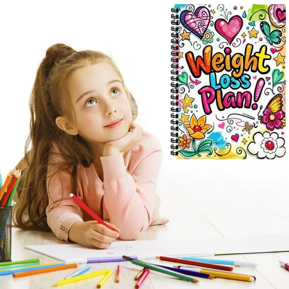 Notebook Planner Challenge Books Weightloss Fitness Journal Workout For Women And Men Binding Compact A5 Size